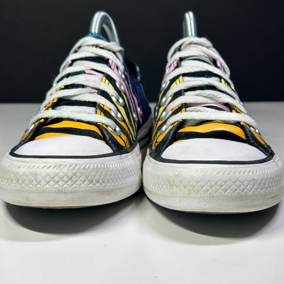 Converse All Star Low Sneakers - Size 6.5 - Rainbow Zebra Shoes - 568949F - Picture 5 of 10